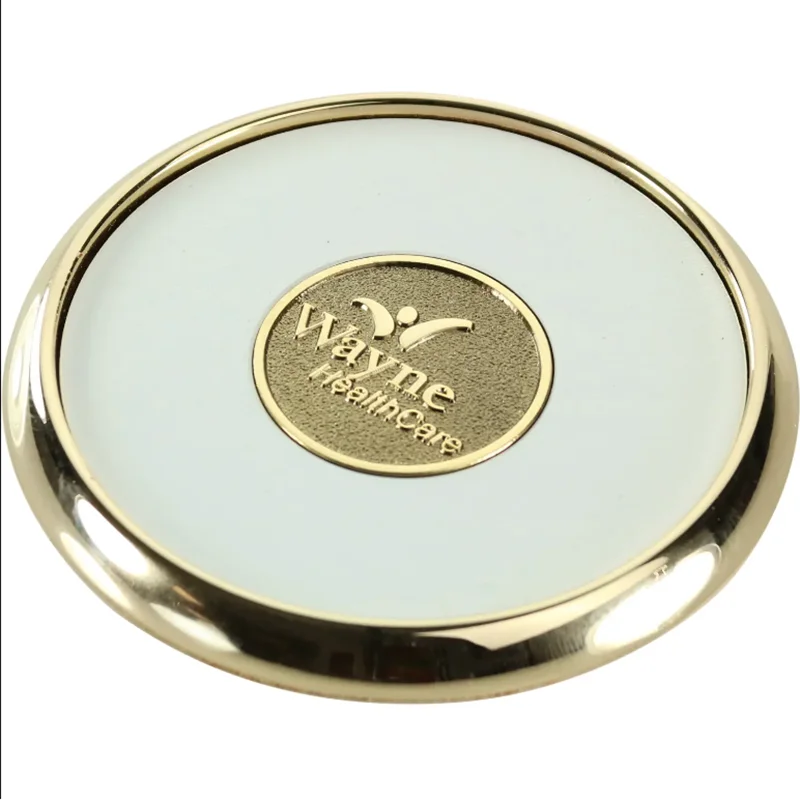 square luxury metal gold candle plate holder