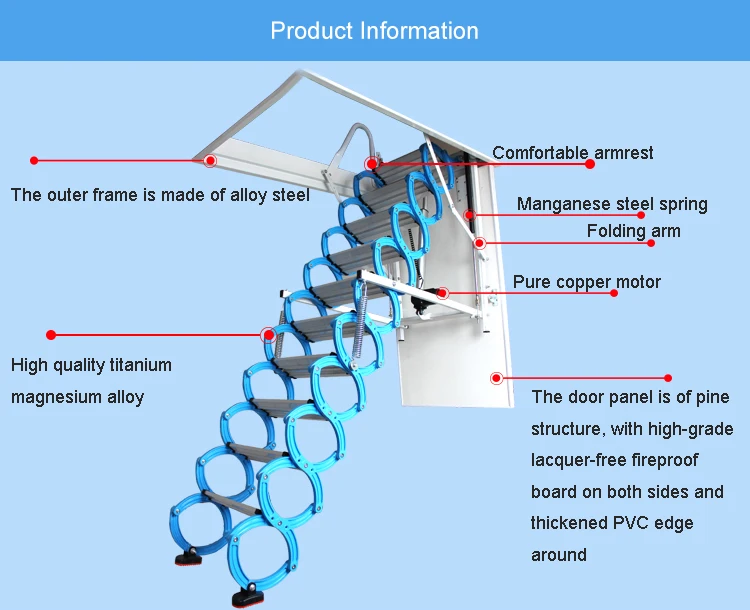(Hot Offer) 3 Years Carpet Tiles Folding Ladders Aluminum Windbreaker Sliding Glass Fence Balustrade Retractable Stairs
