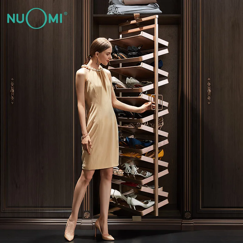  Шкаф-органайзер для хранения обуви серии NUOMI фиолетовый вращающаяся полка в
