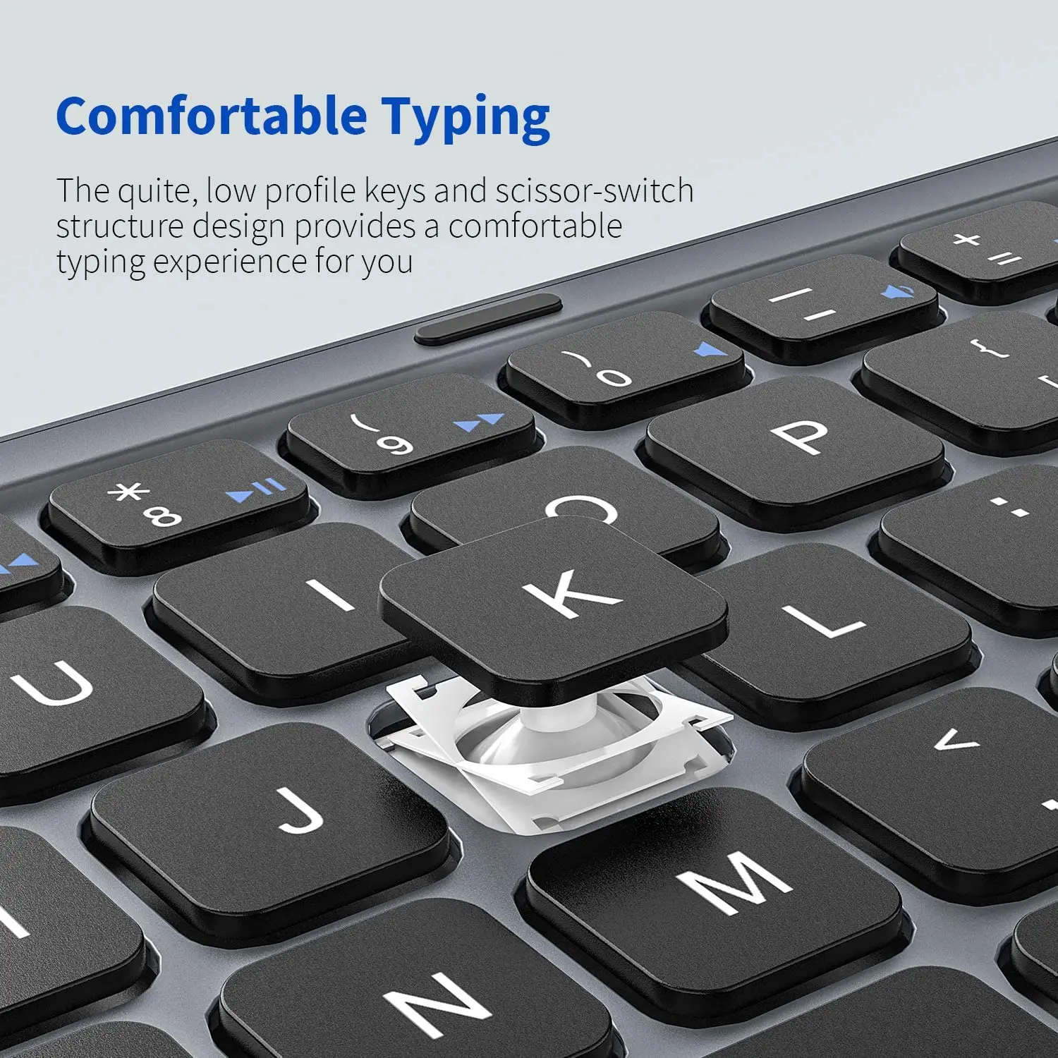 For Tablet Mobile Phone Smart Tv Rechargeable Folding Keyboard Aluminum Foldable Bluetooths Touchpad Keyboard