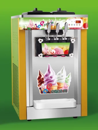 3 Flavors- soft upright stand soft serve ice cream Machine for snack shop freezer