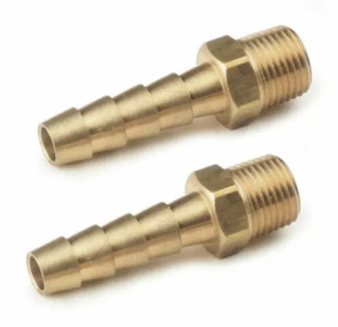 brass hose barb elbow 90degree hose tail connector male thread push in hose barbed pipe fittings adapter air gas fttings