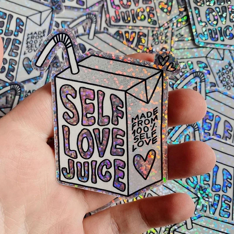 Wholesale Custom Stickers diecut Waterproof Vinyl Pvc Clear Glitter Die Cut Anime Vinyl Stickers Holographic Sticker