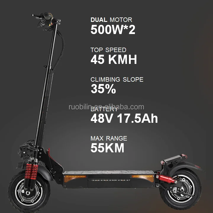 Scooter Parts 45km/h 10lnch Longer Battery 17.5AH Brake For My Electric Scooter Adult With Free Shipping  Foldable 2 Wheels