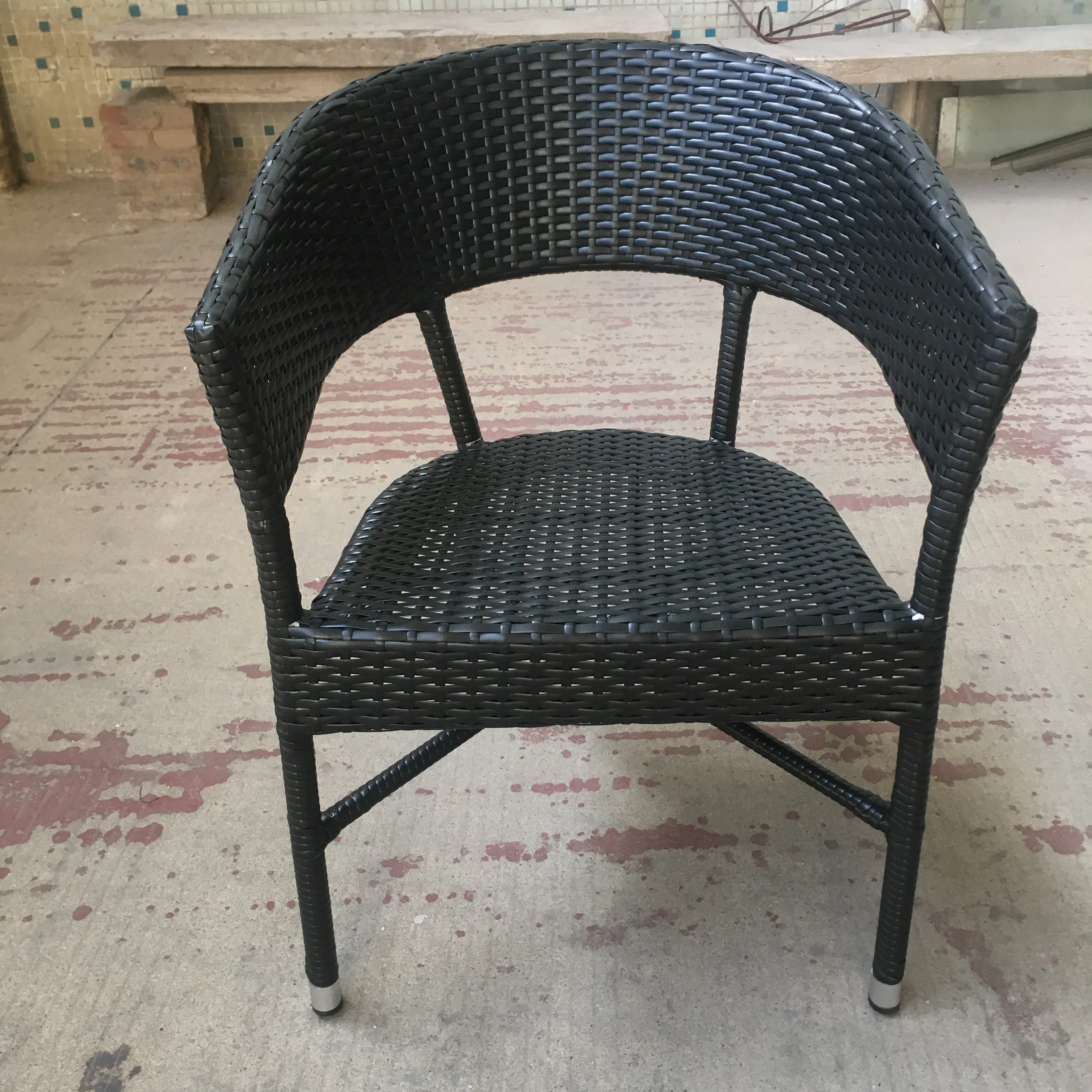 dining room chairs outdoor hotel patio garden Pe rattan weave relaxing leisure wicker comfortable rest chairs