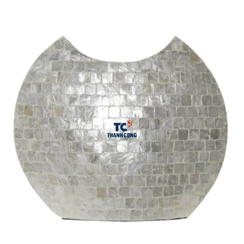 Mother of pearl Vase Capiz Shell Ramadan for home decor MOP vase for display Vietnamese manufacturer handmade Thanh Cong Craft