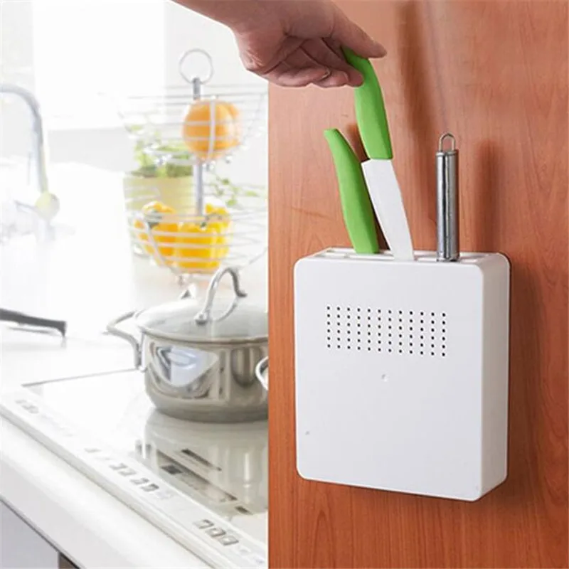 Creative Stands For Knives Storage Kitchen Supplies Hidden Plastic Multi-Function Storage Rack Kitchen Knife Rack H302