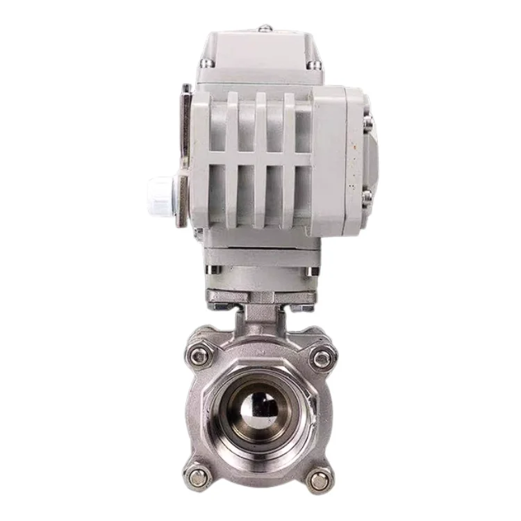 CQATMT Electric Valve Stainless Steel Mini Ball Valve 3 Pieces Ball Valves With Manual Switch