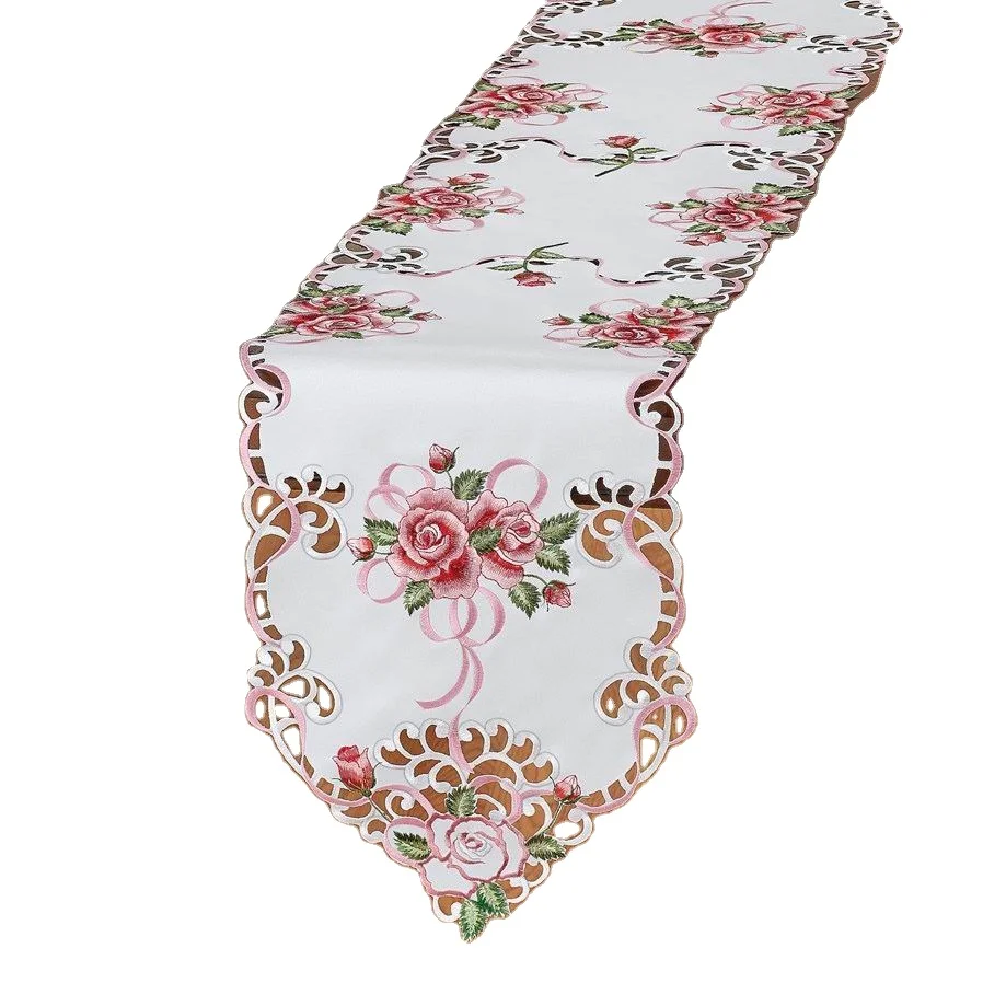 wedding embroidered cutwork tablecloth