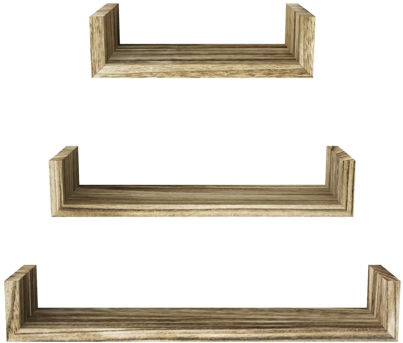 Настенные плавающие полки из массива дерева