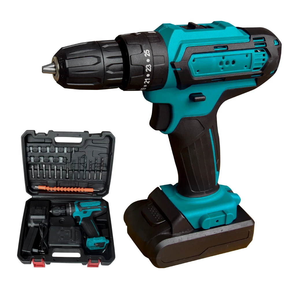 POWERTEC 20V LI-ION  CORDLESS  IMPACT  DRILL SET