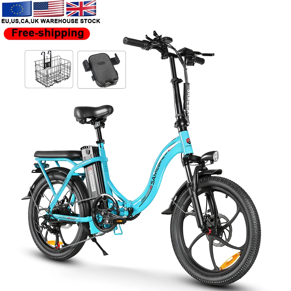 One year warranty 350W 36V 12AH Steel Frame Rear Hub Motor Rear Carrier Battery Folding Electric City Bike