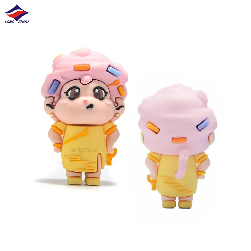 Миниатюрная 3D фигурка Longzhiyu с индивидуальным дизайном мягкая ПВХ резиновая оптовая продажа