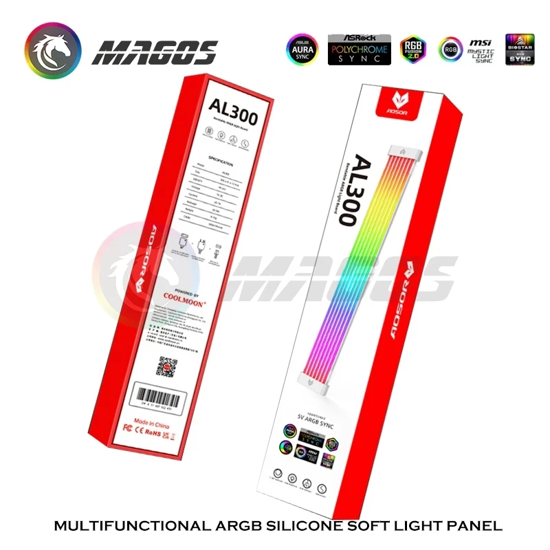 RGB 8PIN/24PIN PSU Удлинительный шнур крышка провода GPU удлинитель кабеля освещение стример Радуга Неон VGA