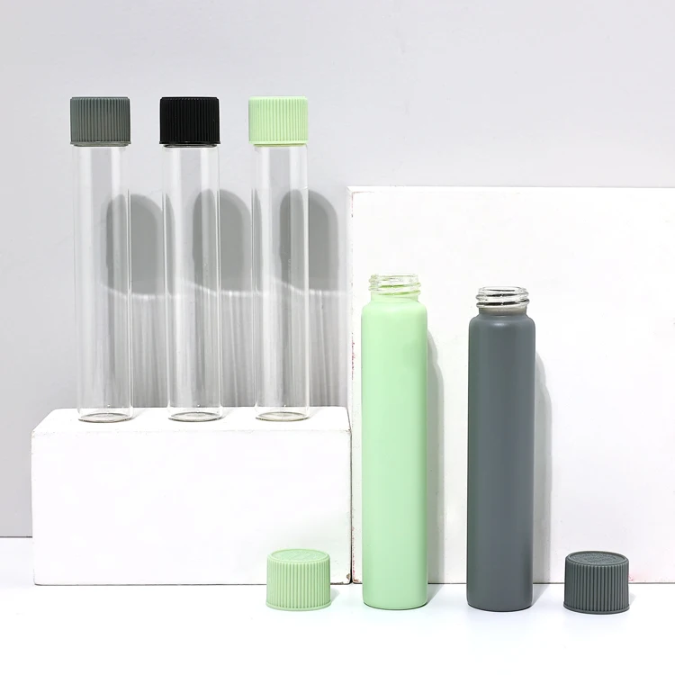 Wholesale New Design Packaging Child Proof Glass Tubes Child Resistant Glass Round Vial With Screw Top Lid
