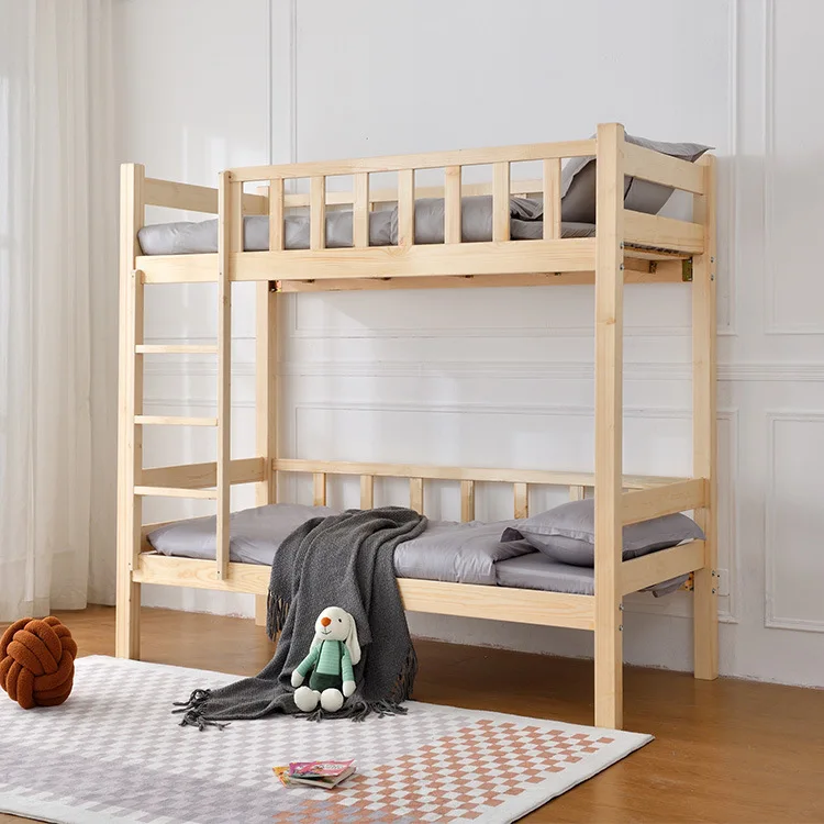 Fatong High Quality And Durable Kindergarten Wooden Bunk Bed Children Double Wooden Bed For Sale