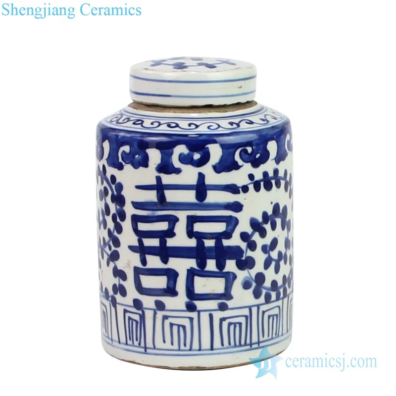 RZKT11-HM Hand painted China antique house decor ceramic tin jars