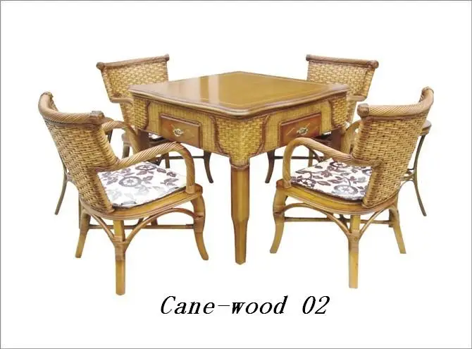 Cane-Wooden Frame Automatic Mahjong Tables