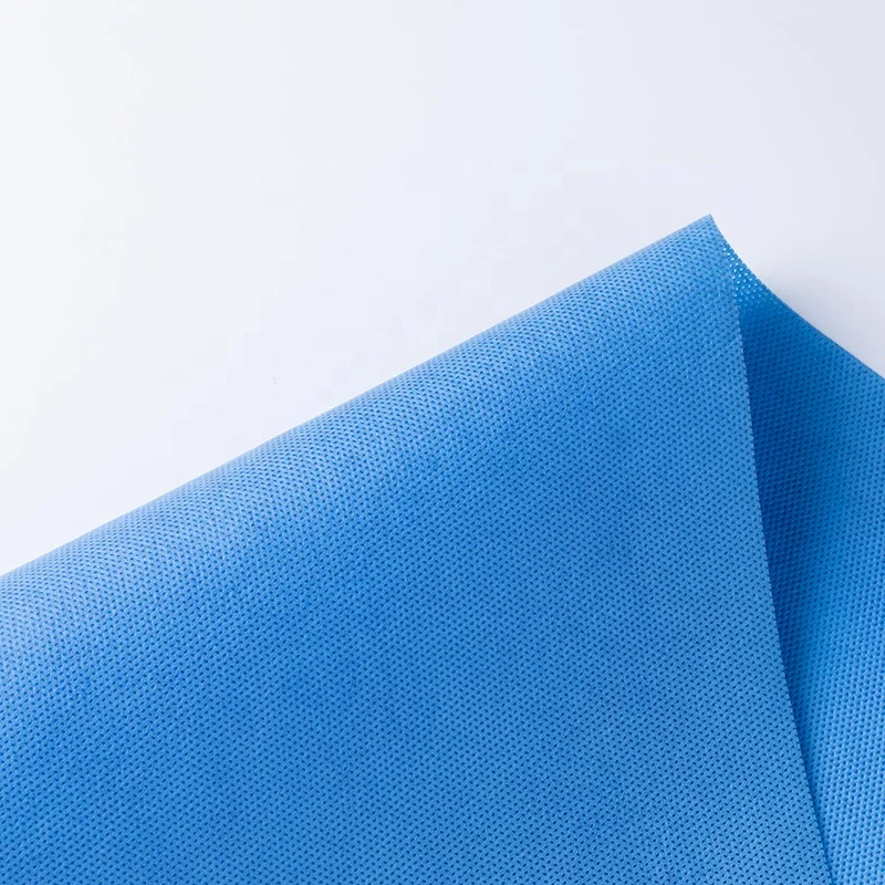 
Custom 65gsm Blue meltblown spunbond SMS non-woven fabric blue non-woven fabric for making surgical gowns 