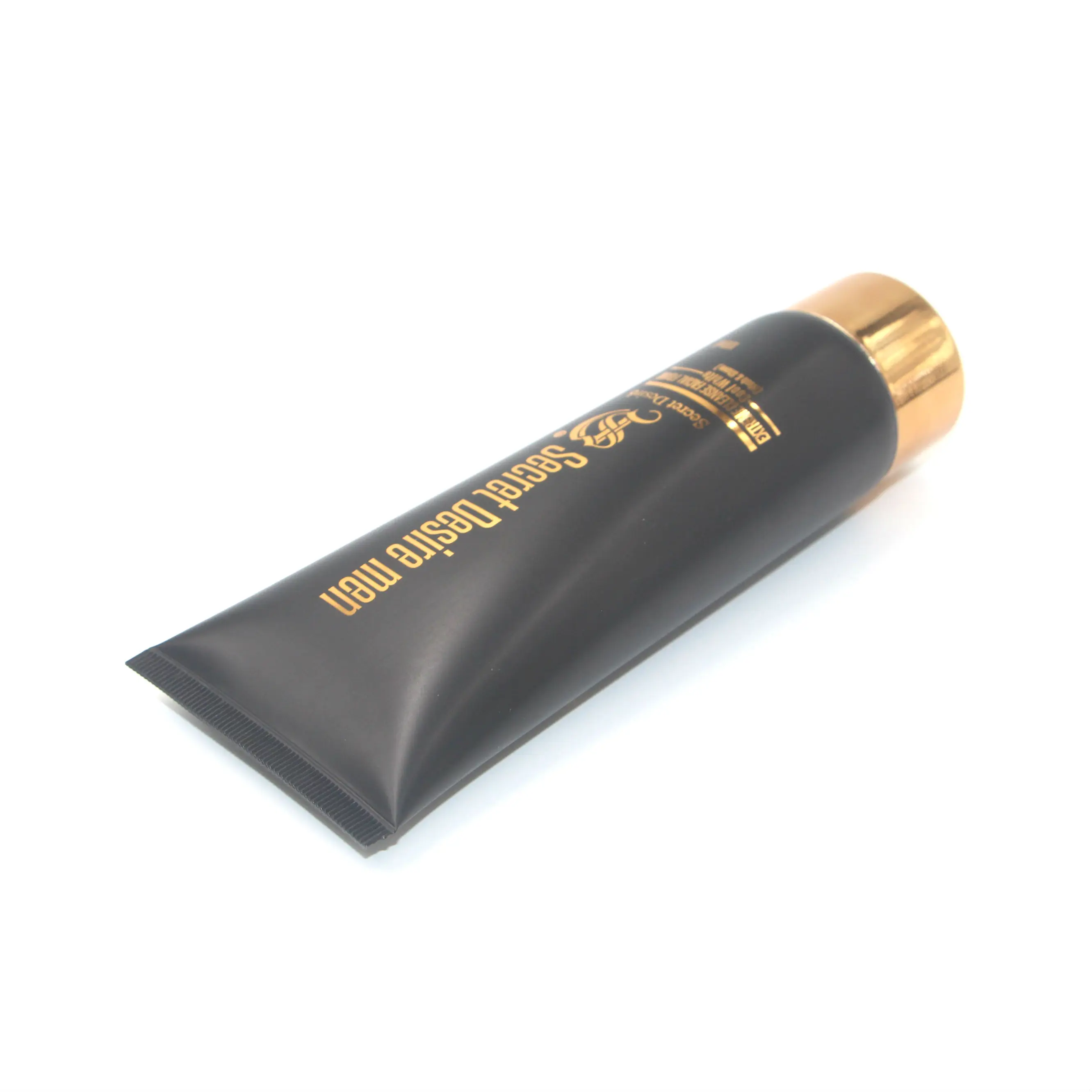 2021 whosale Silk screen printing matt pe black empty lotion plastic empty cosmetic tubes