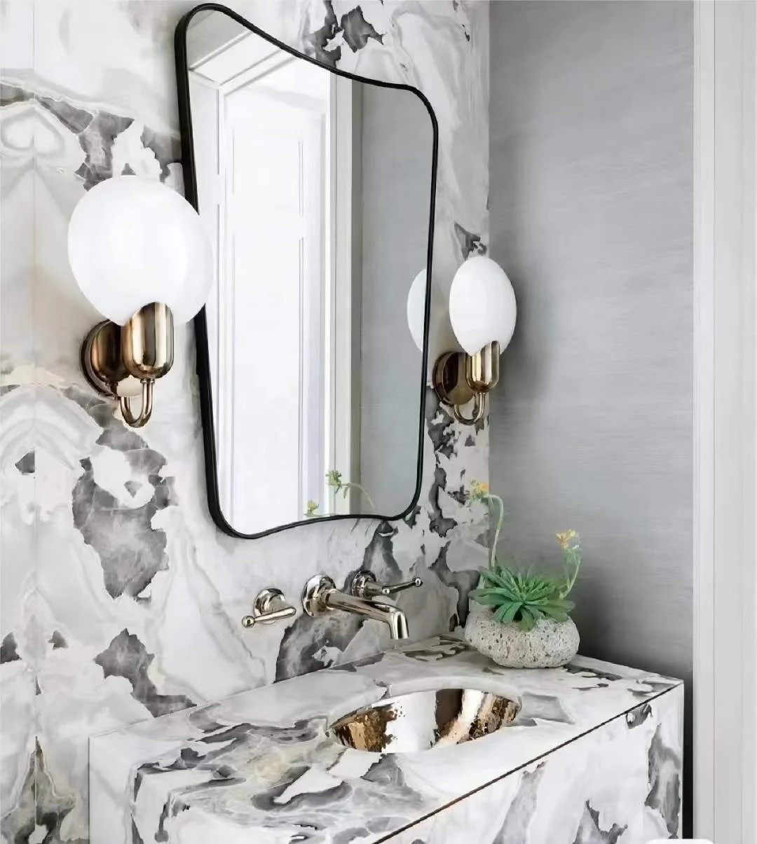 Wholesale Darvo White Marble Slabs Italy White Marble With Black Crystallite For Floor Tiles Wall Panels Stairs Wall Decor