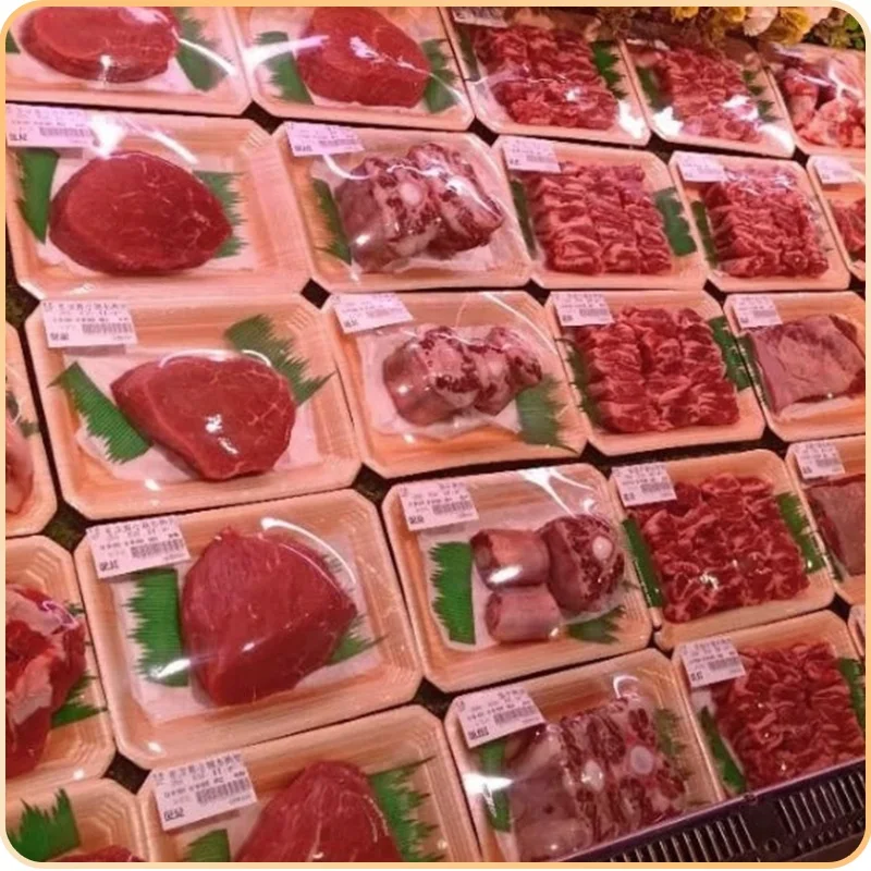 Одноразовый лоток для упаковки свежих овощей и мяса