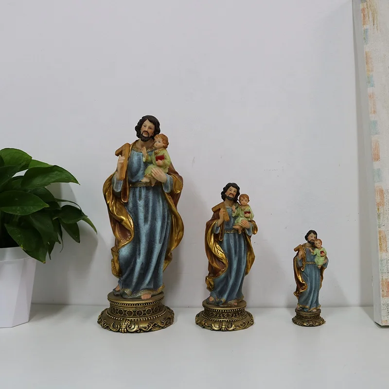oem religious sculpture baby jesus statue child jesus in busk with josephman collection for christmas decoration