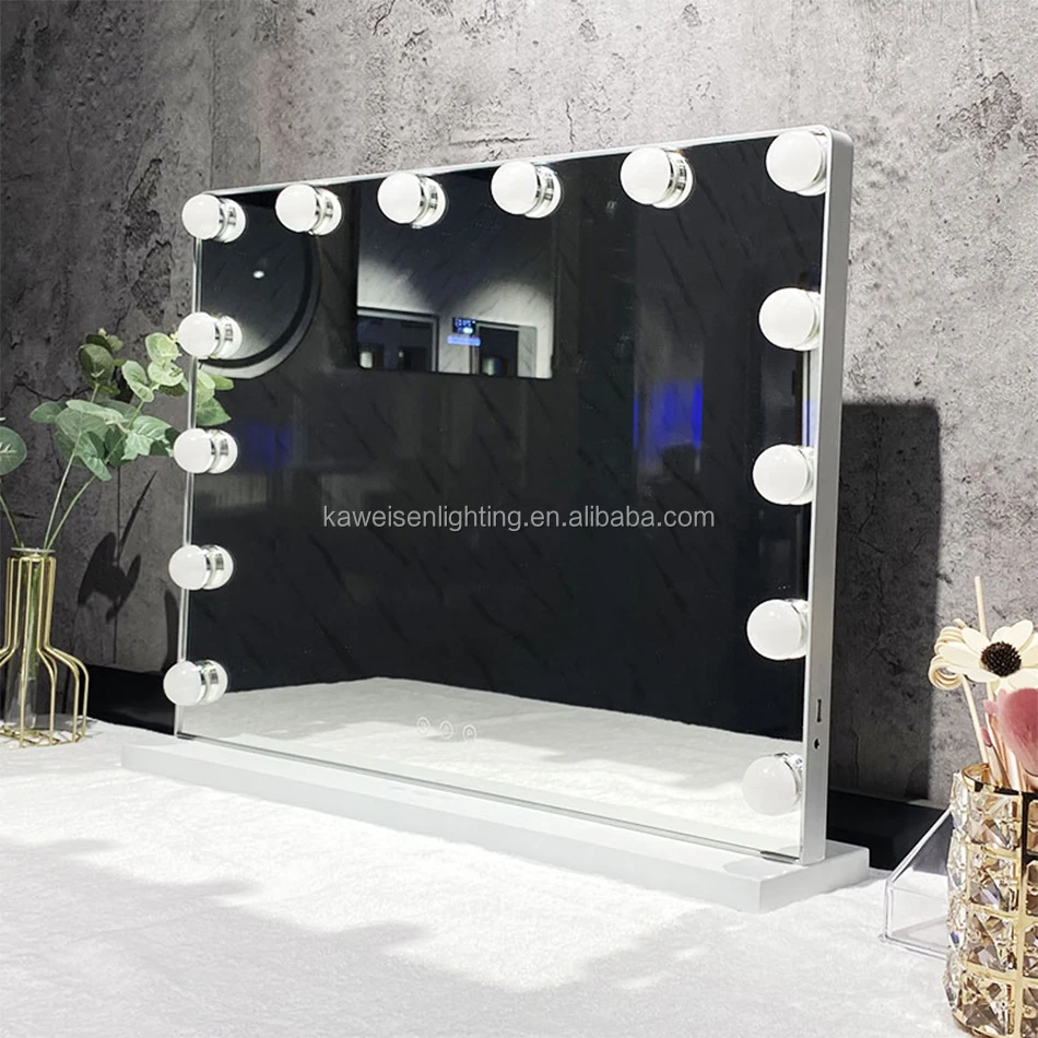 Big Seller Touch Screen Dimmable Hollywood Mirror Vanity Style Table Makeup Table Set With 14 bulb lights dimmable