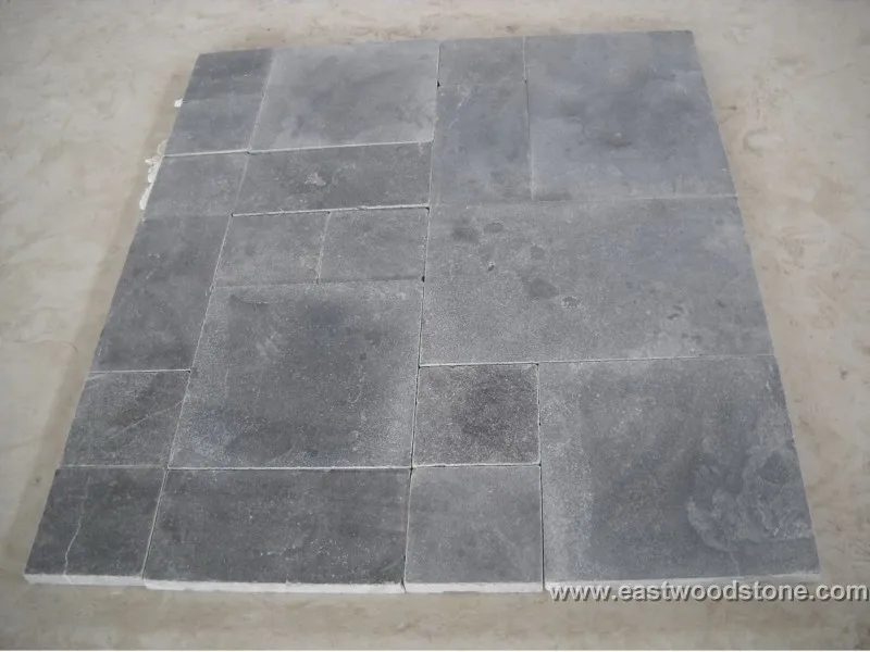Honed and tumbled of blue stone slab for exterior garden floor paving