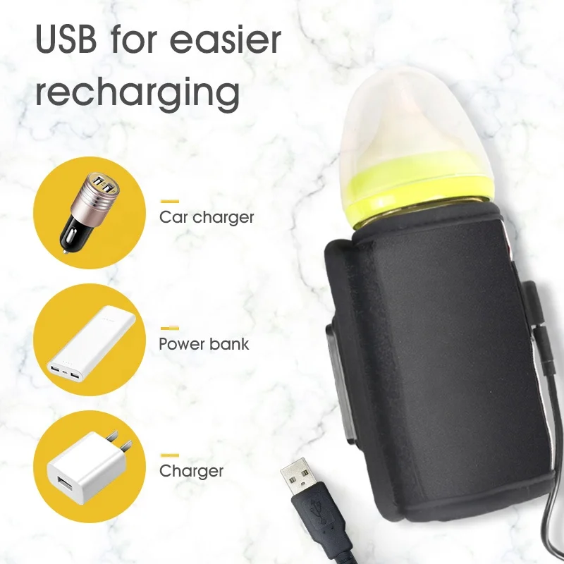 New Arrival  Baby Food Makers Bottle Warmers Travel Milk Warmer Portable USB Heating Baby Bottle Warmer