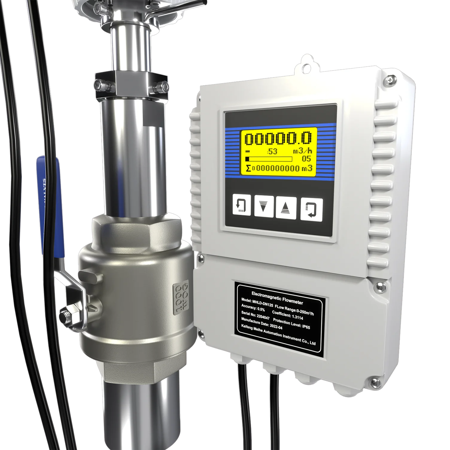 No Cutting Pipe Large Diameter Insertion Type Electromagnetic Flow Meter