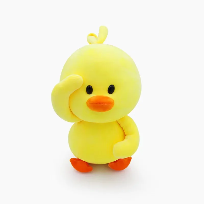 Cute little yellow duck pillow doll plush toy girl birthday gift small puppet doll