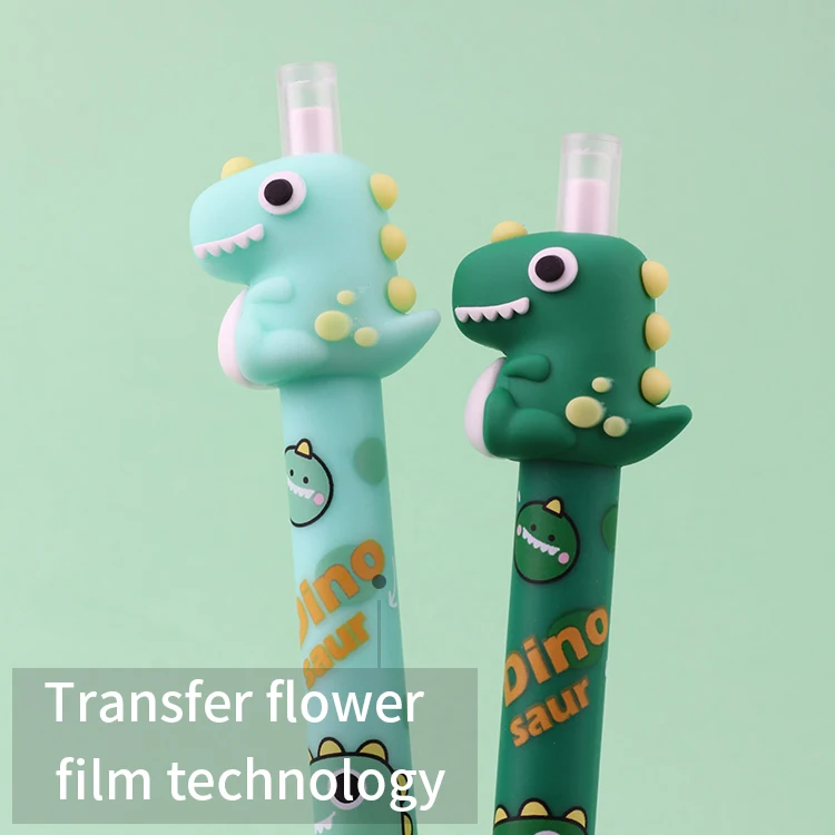Карандаш KUKI Kawaii с динозавром, 0,5 мм, школьные принадлежности, подарок для детей, гладкая и прочная ручка для письма