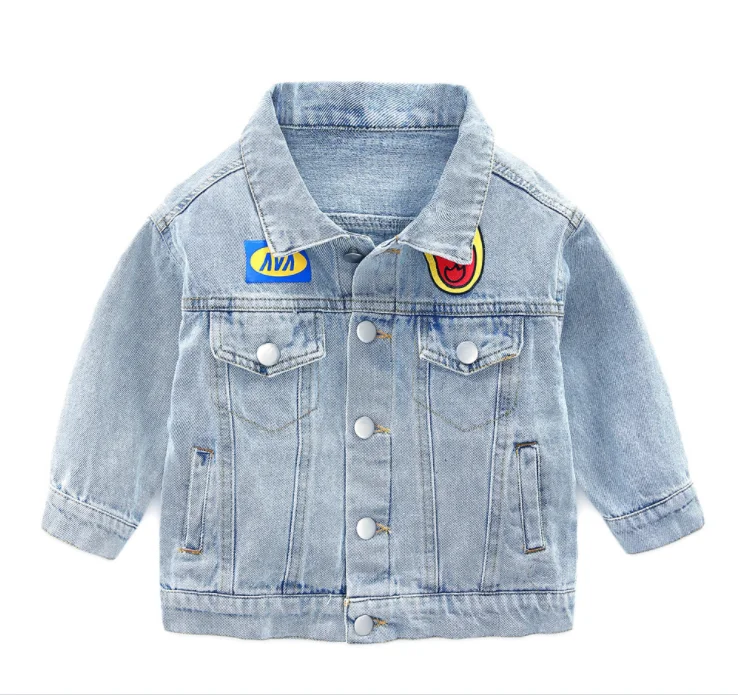 OEM Customization top class boys denim jacket  fashion printing children cool jean jackets for toddler kids