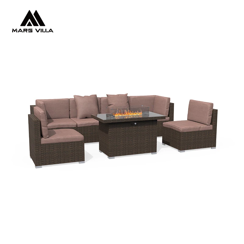 Luxury Modern Patio Garden Sofa Sets Outdoor Furniture Rattan/Wicker Sofa Set