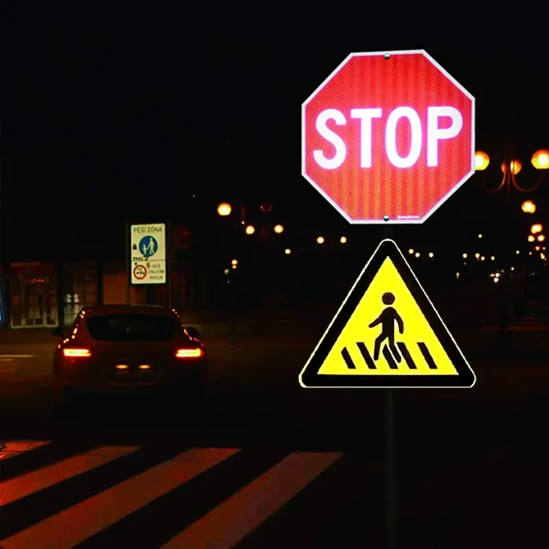 Custom Traffic Road Safety Stop Sign Aluminum Reflective Crossing Signs