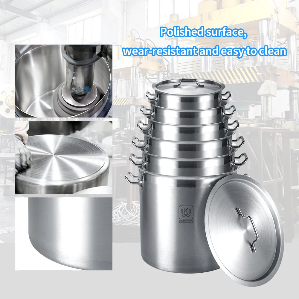 Best Quality Durable Bouillon 100L Stainless Steel Insulated Stock Pot Large Soup And Stock Pot