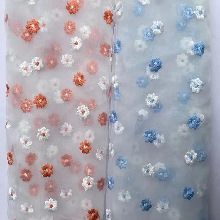 Новая марлевая ткань с вышивкой для фотосъемки детской одежды кружевная Тюлевая оболочка ткань двухцветная вышивка сливой