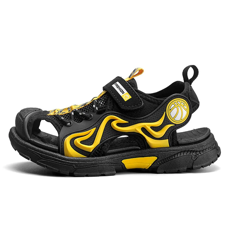 Custom manufacturer factory new style design footwear fashion children basketball sandals sport beach sandals for boys kids