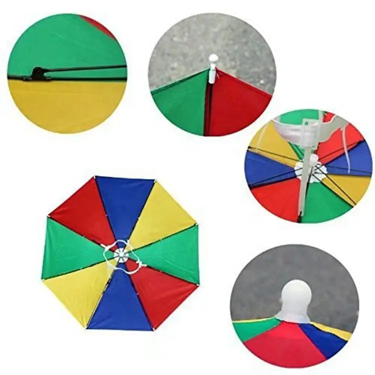 New design wholesale summer customized popular sun mini umbrella hat for adult