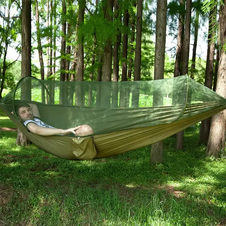 Factory Customized 210T Nylon Portable two person hammock,Portable Outdoor pattern hammocks hammock camping outdoor