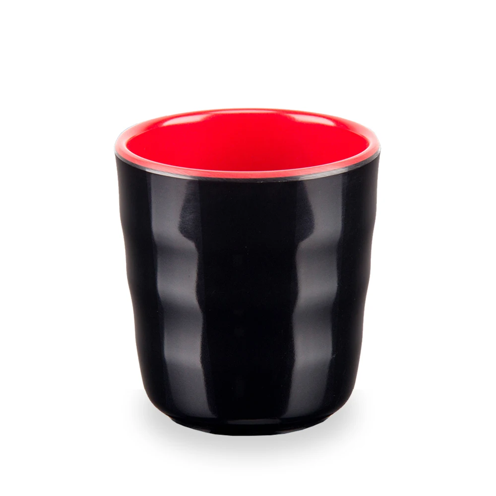 Высококачественная черно-красная двухцветная гладкая Классическая японская чайная чашка