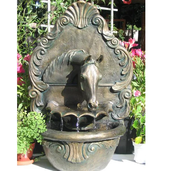 Bronze Horse Wall Fountain factory direct sale outdoor garden horse statue fountain
