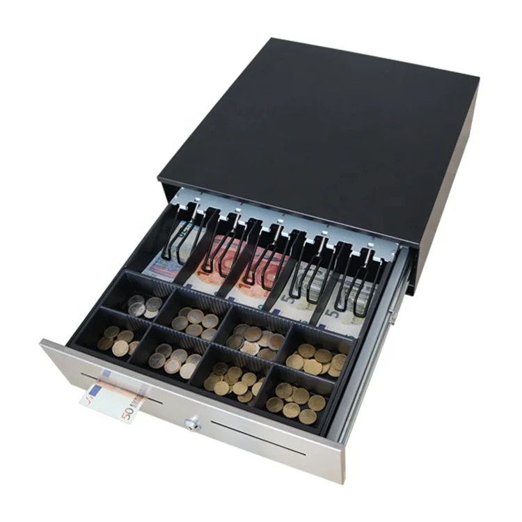 SK-415HA High End 4,5,6,8-bill 8 Coins Supermarket Use Safe Cash Register square Pos Cash Drawer