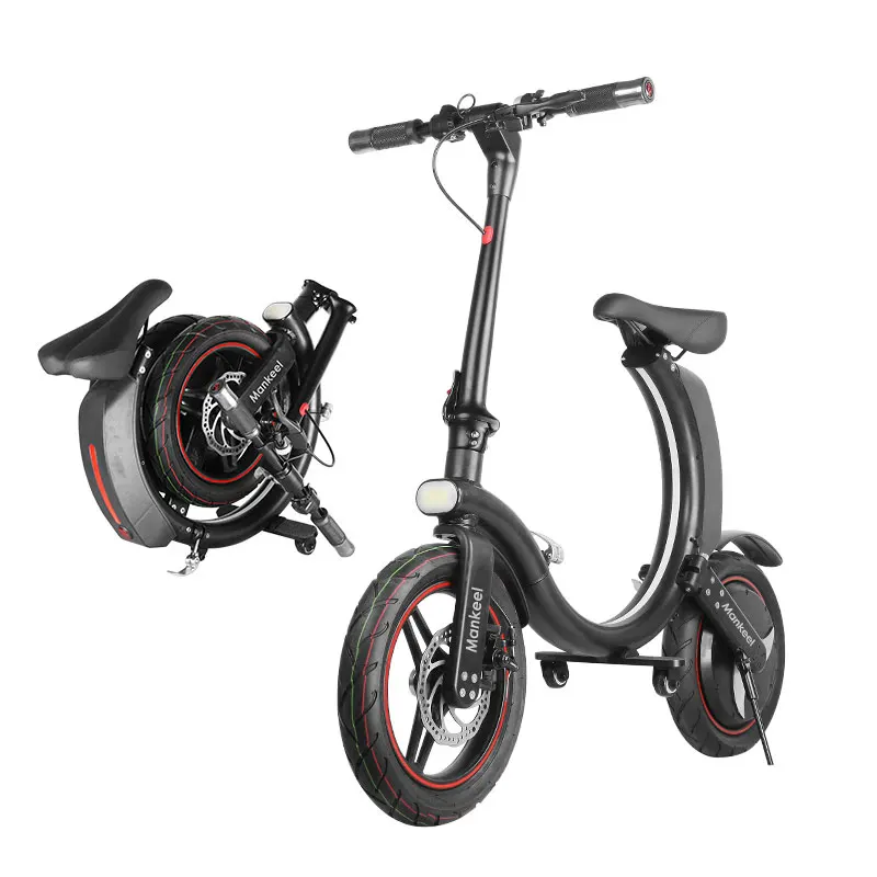 MK114 China Cheap EU warehouse Manke 14inch 350W Power Folding Portable Bicycle Electric Bike With Max Speed