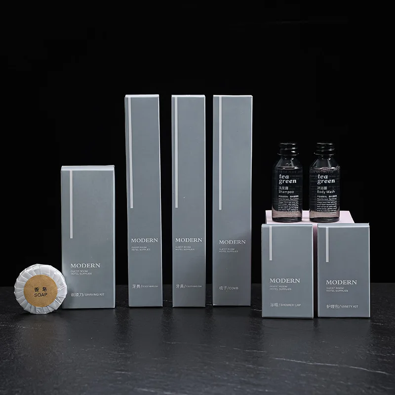 Товары для отелей, экологически чистые туалетные принадлежности для отеля, набор для бритья, стоматологический туалетный столик для шитья, набор туалетных принадлежностей для отеля