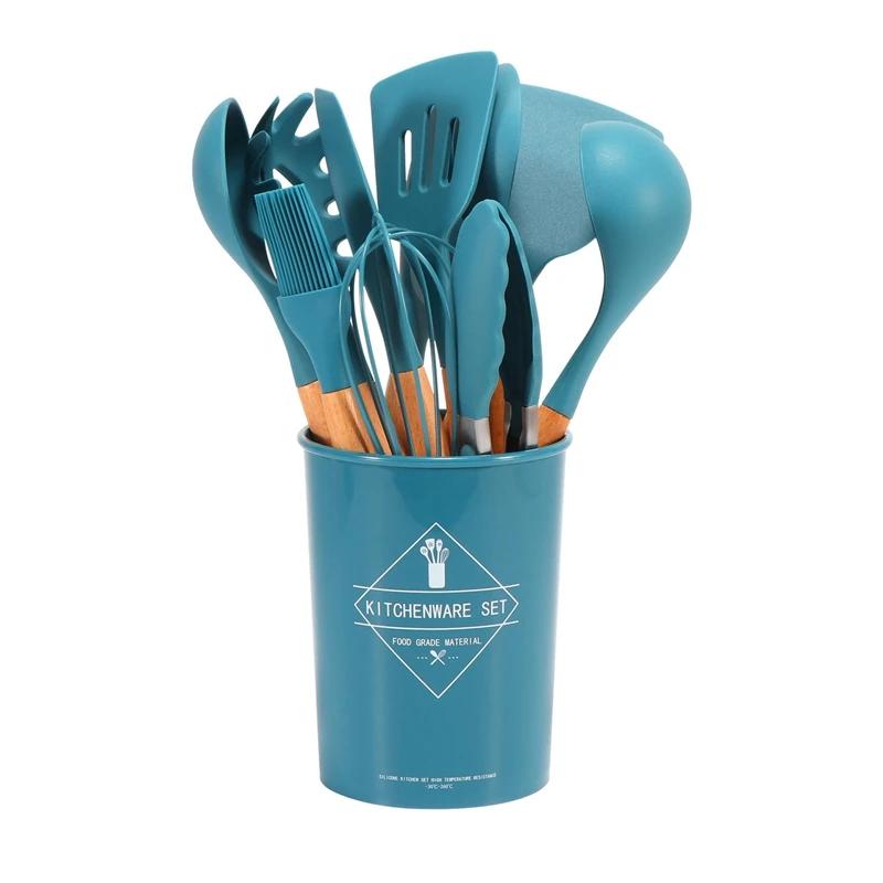 Wholesale 16 Piece Set Home Kitchen Sets and Cuttings Board Storage Bucket Kitchen Gadget Set Silica Gel Kitchen Utensil