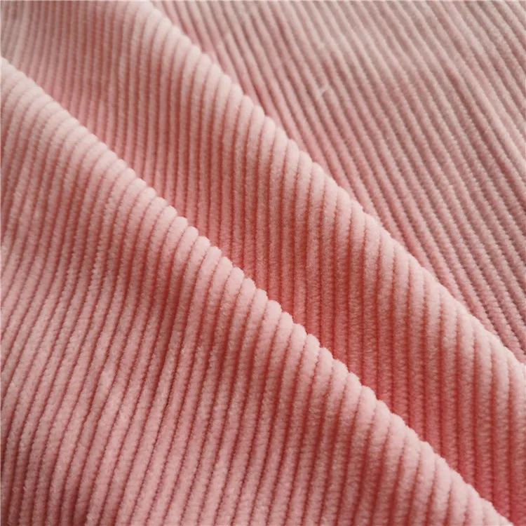 Warp knit 100% Polyester Knitted Velour Stripe 8 Wale Corduroy Velvet Wholesale Fabric For Clothes