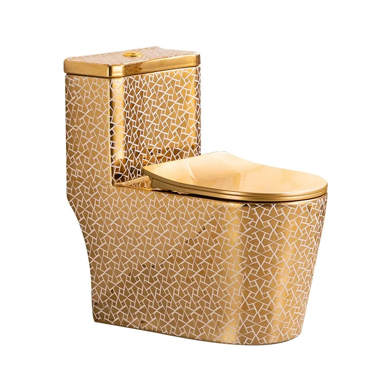 hotel comode toilet golden colour diamond water closet bathroom gold color suspended sanitary ware commode toilets bowl fhoset