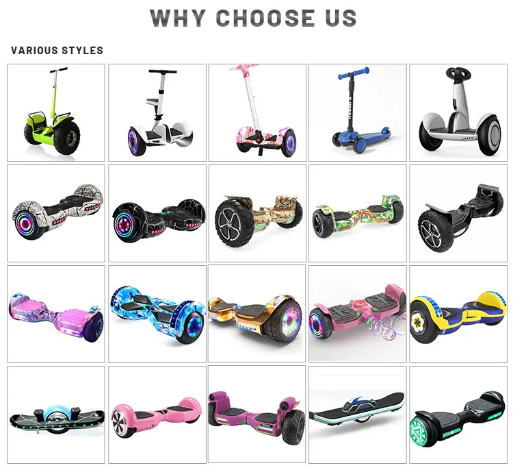 Self-balancing electric hoverboard with led lights 36v 6.5-inch 4400m 10-inch hover board tires lithium battery for kids